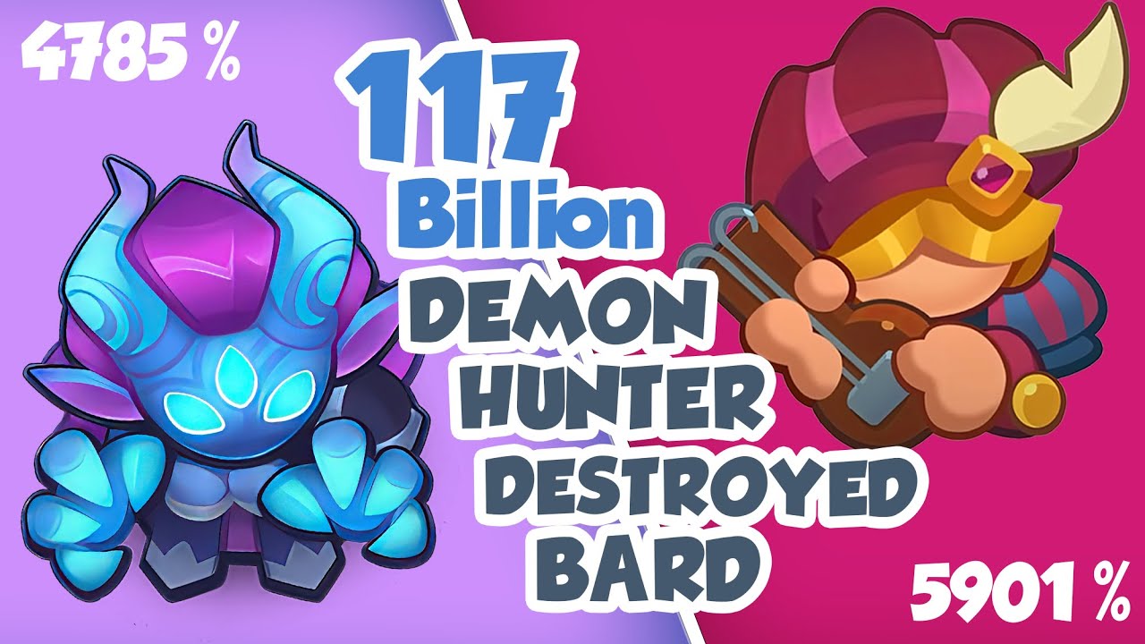 DEMON HUNTER Just Destroyed BARD = 117 Billion | PVP Rush Royale