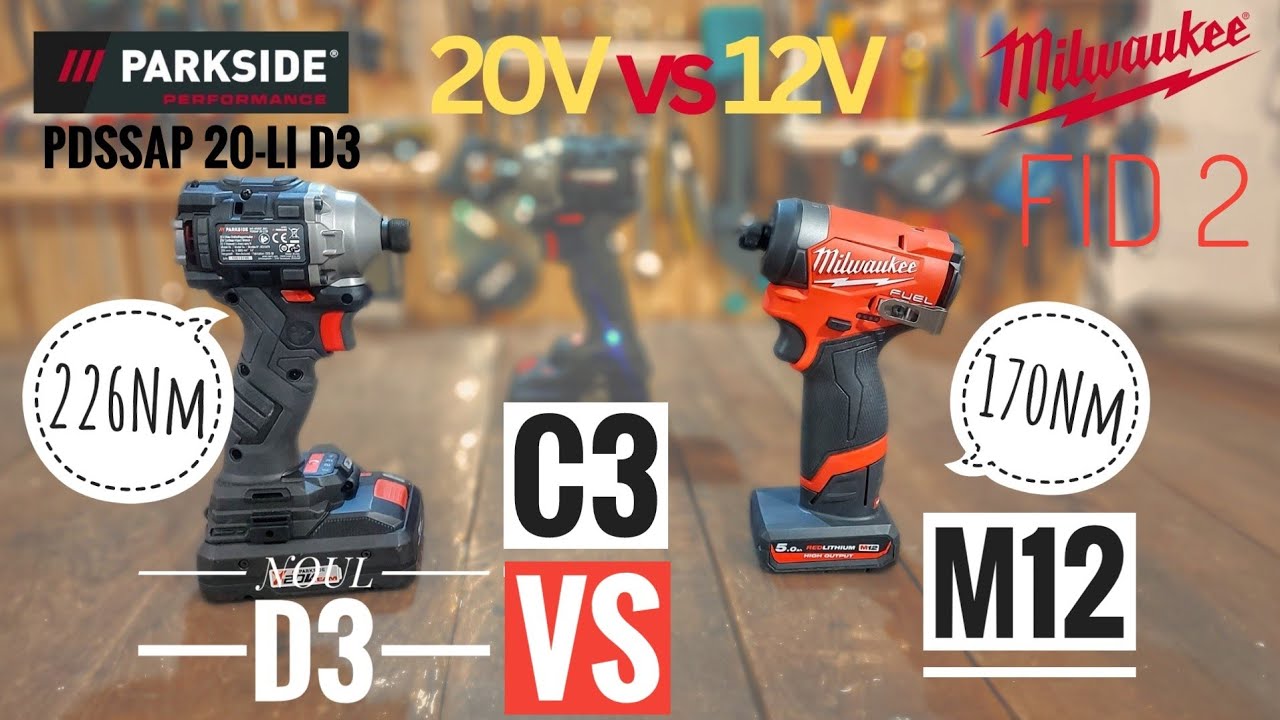 Milwaukee M12 FID2 vs Parkside Performance PDSSAP 20-LI D3 (2025) 🔥 C3 vs D3 – diferență reală?