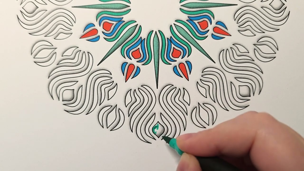 3D Mandala Coloring | Short & Cozy Coloring Session