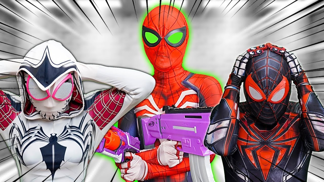 TEAM SPIDER-MAN vs BAD GUY TEAM | TRAINING NERF GUN To Become SUPERHERO : SPIDER-MAN IN REAL LIFE #8