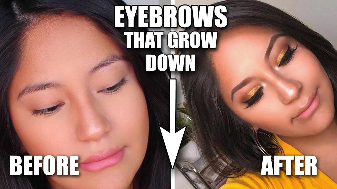 EYEBROWS THAT GROW DOWN: HOW I DO MY BROWS/MAKE THEM STAY UP!!