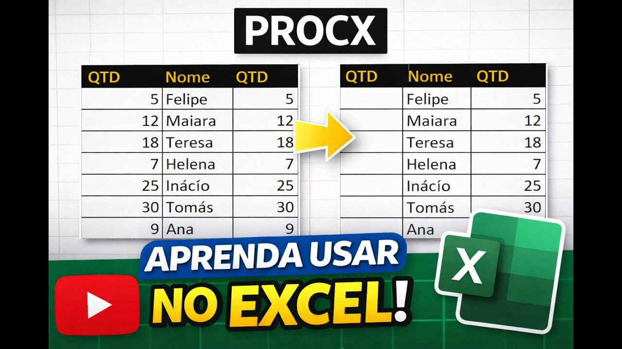 Como fazer a função PROCX no Excel