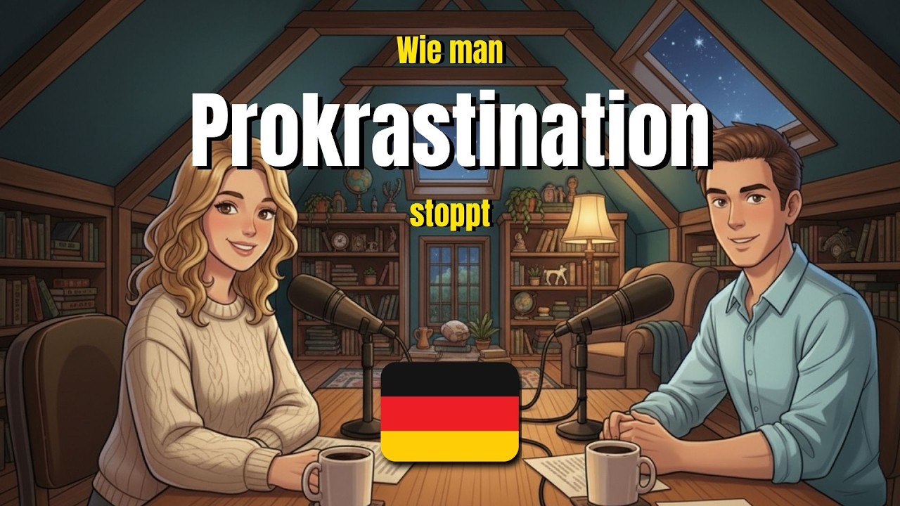 How to Stop Procrastinating | German conversation exercise (A1-A2)