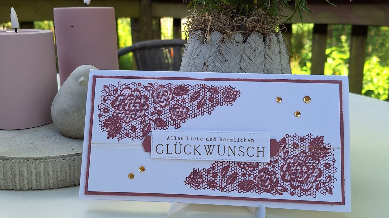 Besondere Hochzeitskarte mit Produkten von Stampin'up!
