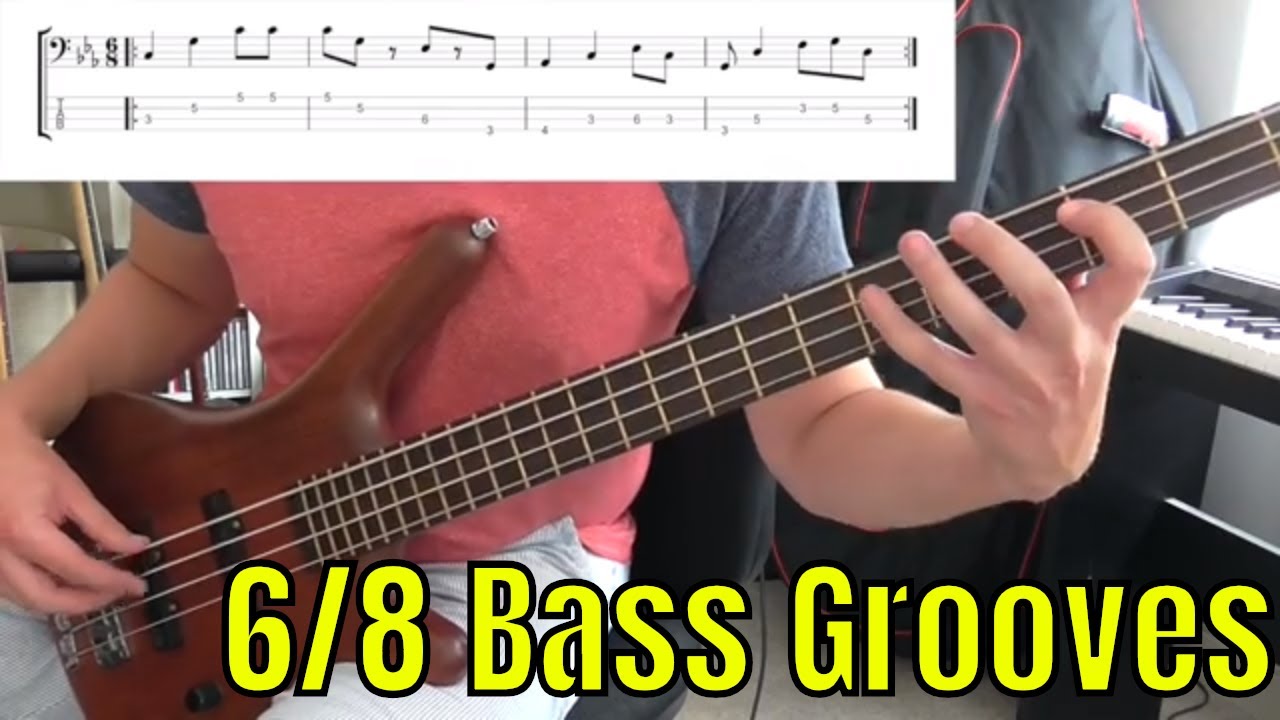 6/8 Bass Grooves - Learn Basslines in Six Eight Time Signature - Bass Practice Diary - 17 July 2018