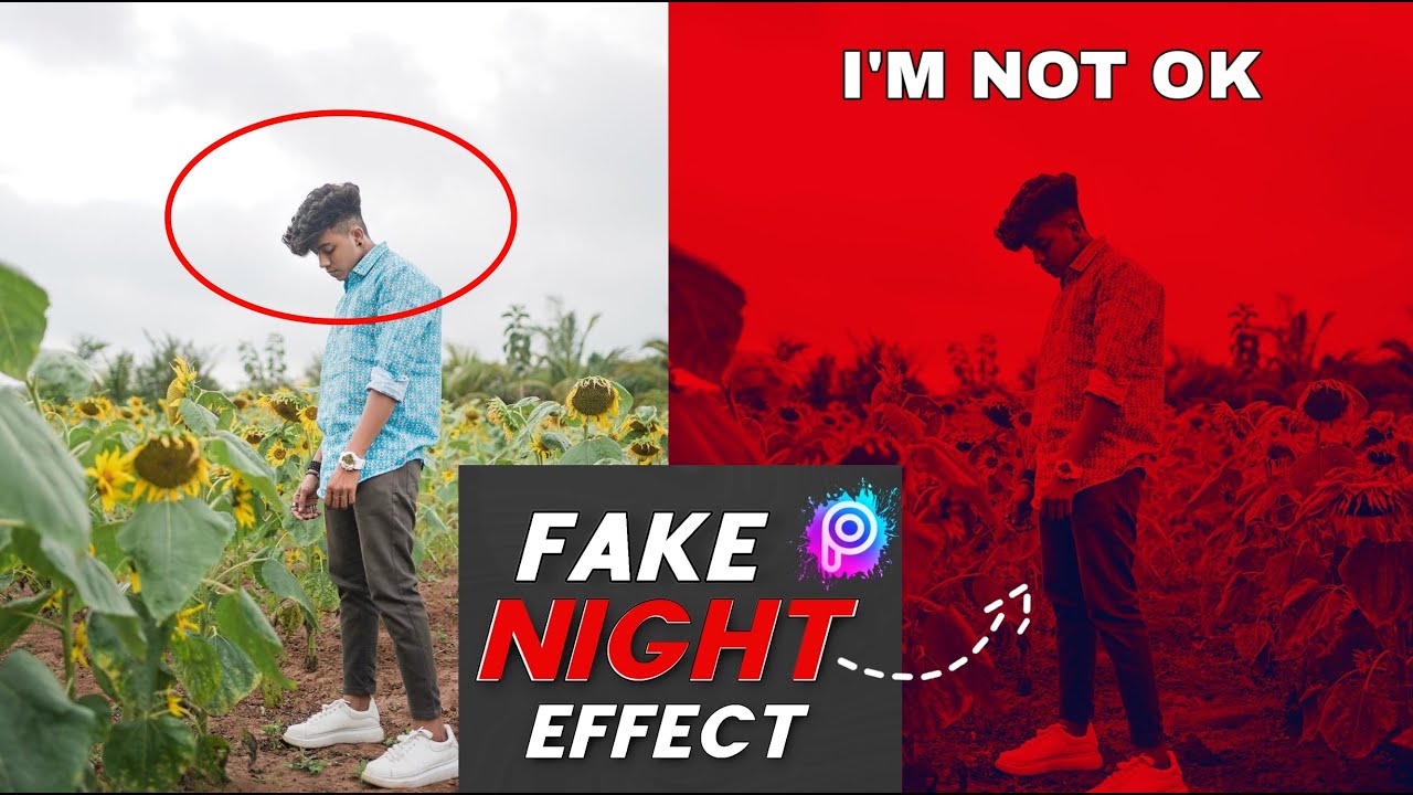 Red Night Photo Editing In Picsart - Anything Bayezid