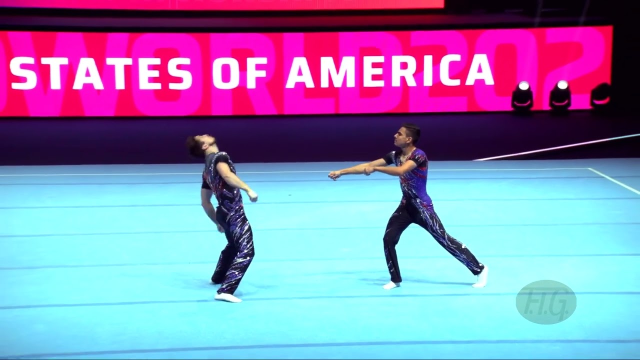 United States (USA) - 2022 Acrobatic Worlds, Baku (AZE) - Dynamic Qualification  Men's Pair