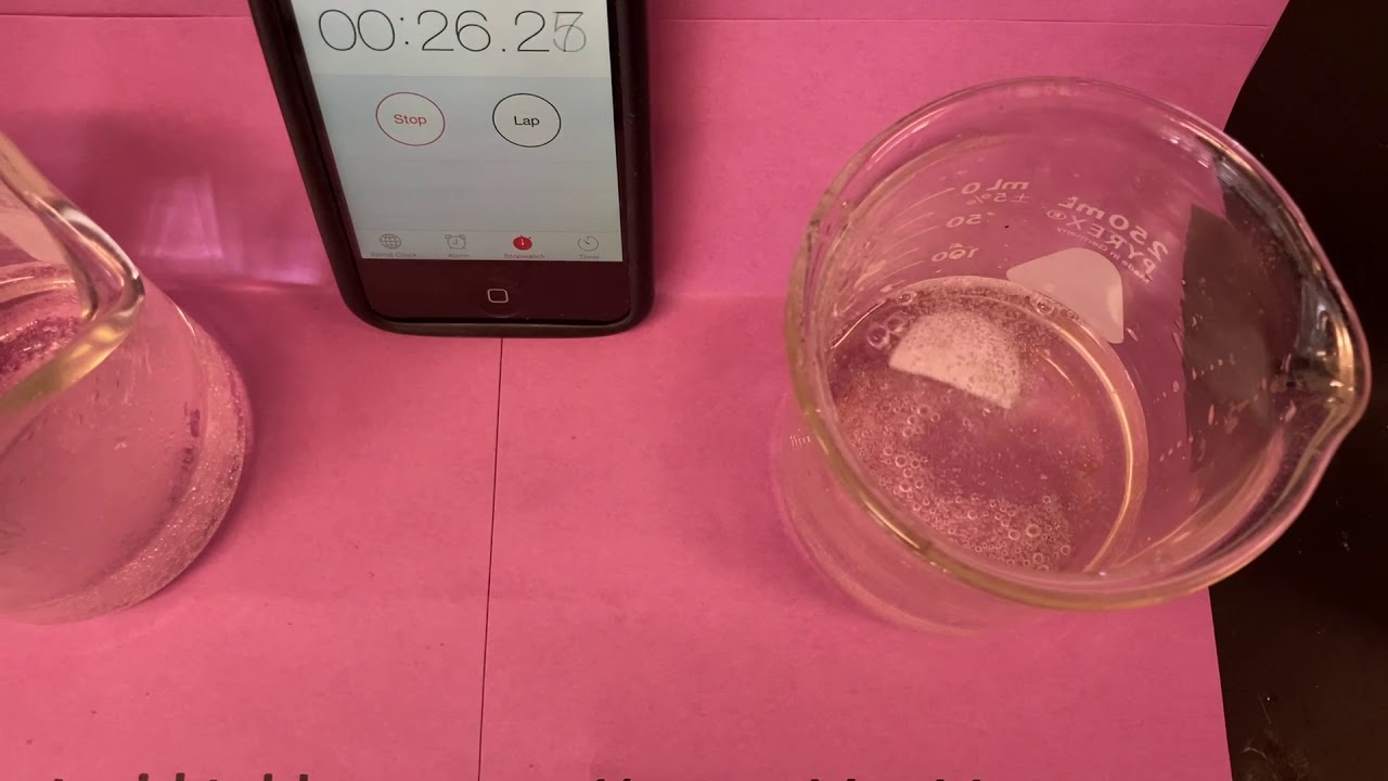 #3 - Antacid Tablet Reaction in Hot & Cold Water