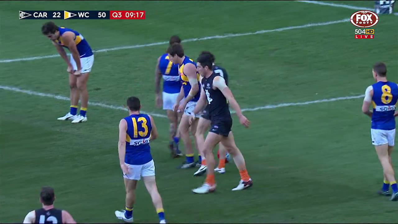 Jacob Weitering's first goal - AFL