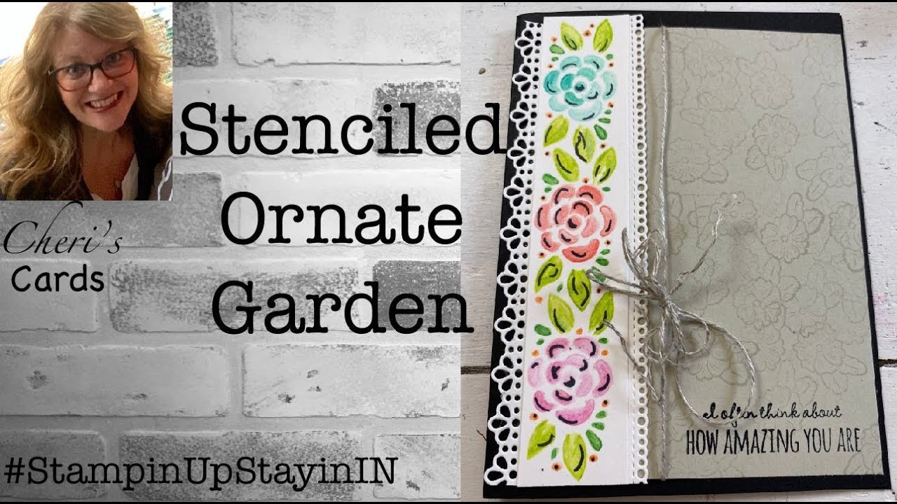 How to Stencil With Dies: Ornate Garden Stampin' Up!