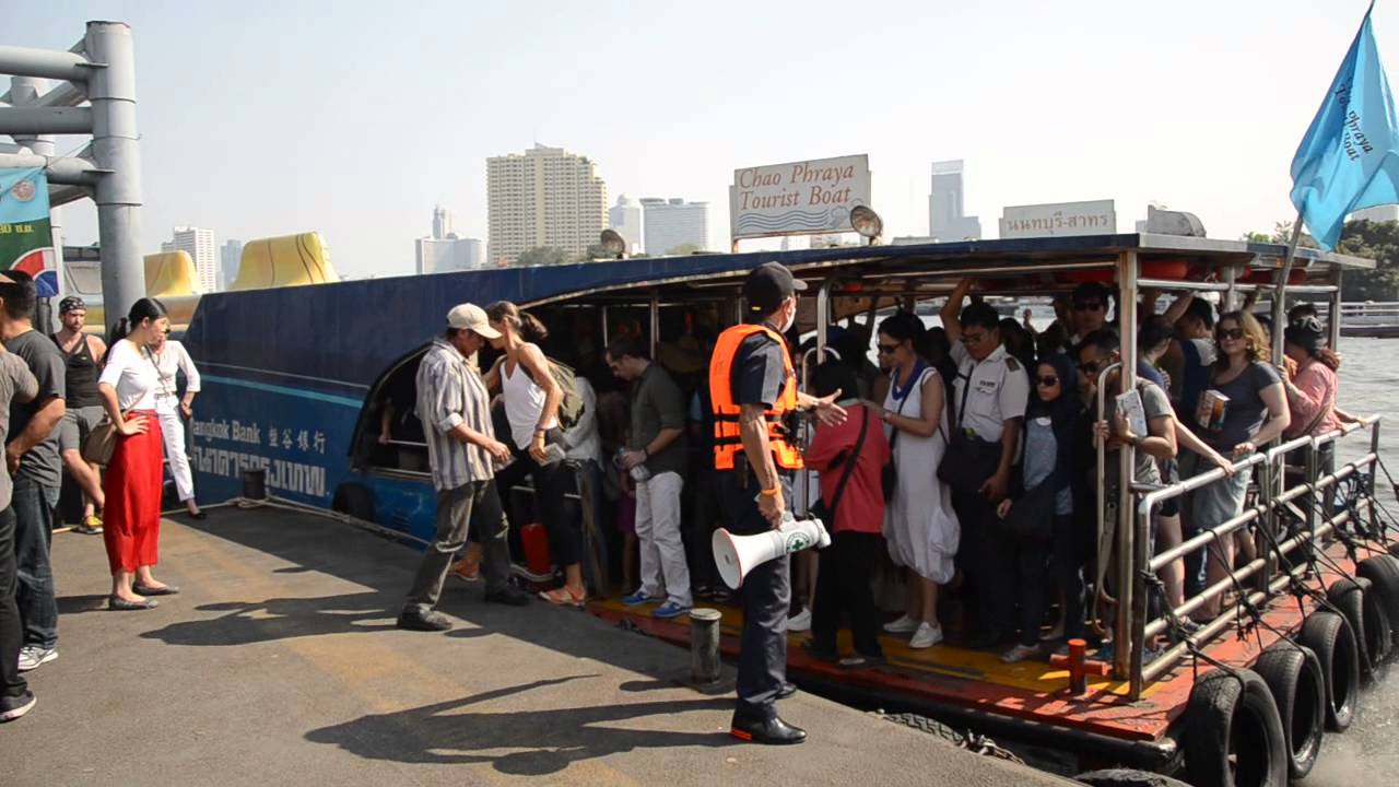 Boar ride on Chao Phraya River in Bangkok, Thailand (2014)