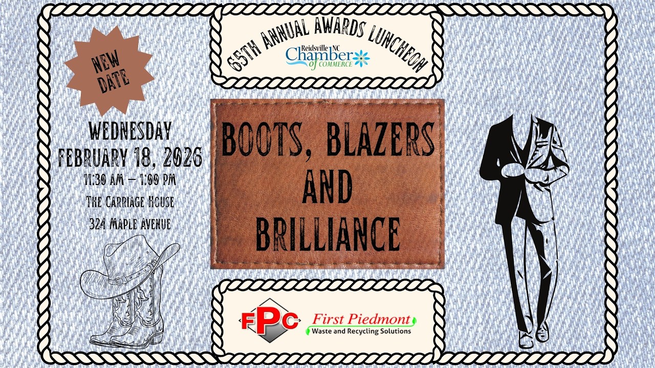 65th Annual Reidsville Chamber Of Commerce Annual Awards Luncheon  | February 18, 2026