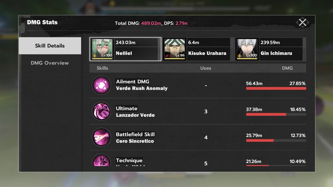 Bleach Soul Resonance Yammy Llargo boss (training), B2 Nel + B0 Gin + B1 Urahara