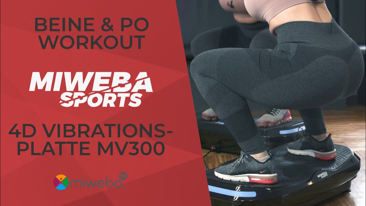 Beine / Po WORKOUT 🤸 - Vibrationsplatte MV300 4D - Squattwins | Miweba [Deutsch]