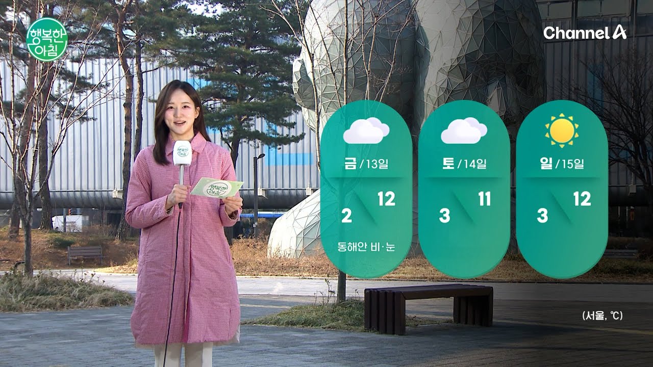 [날씨] 서쪽지역 먼지농도 짙음, 동쪽지역 비,눈 | 행복한 아침 1801 회