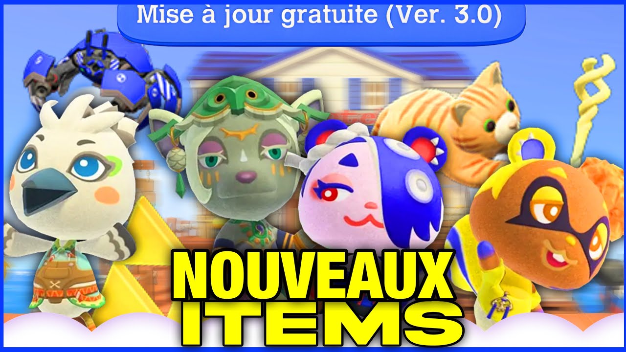 DÉBLOQUER LES ITEMS SPLATOON & ZELDA - MÀJ 3.0 ANIMAL CROSSING NEW HORIZONS ! (Clip) 