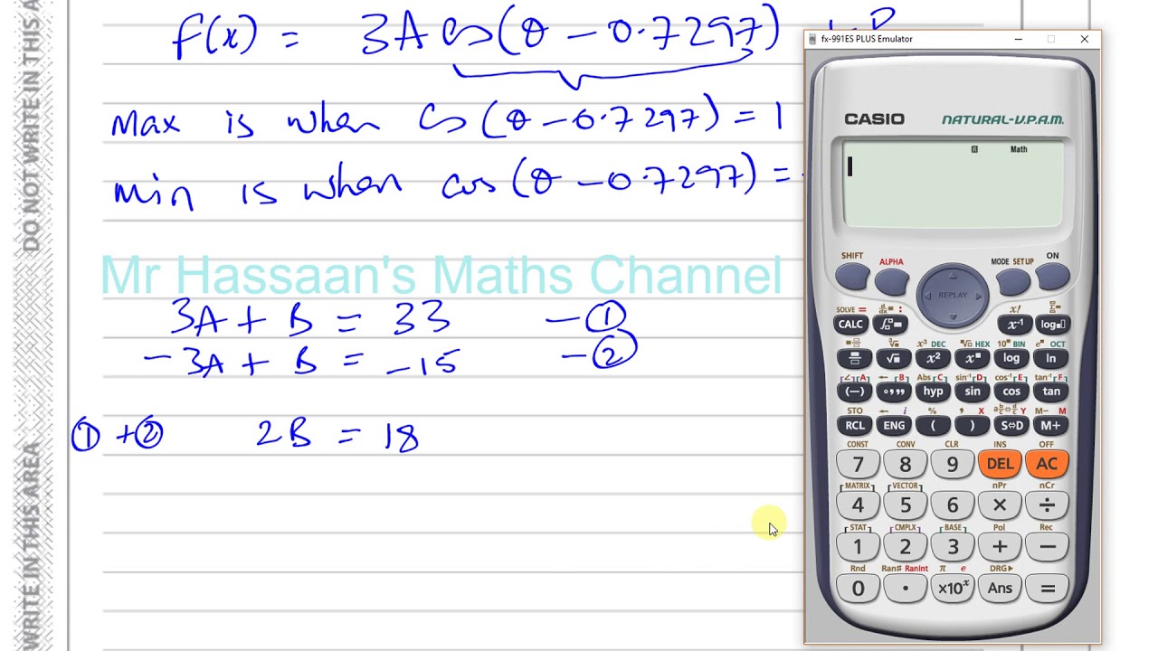 EDEXCEL C34 JUNE 2018 IAL Q6c  Trig Identities & Equations