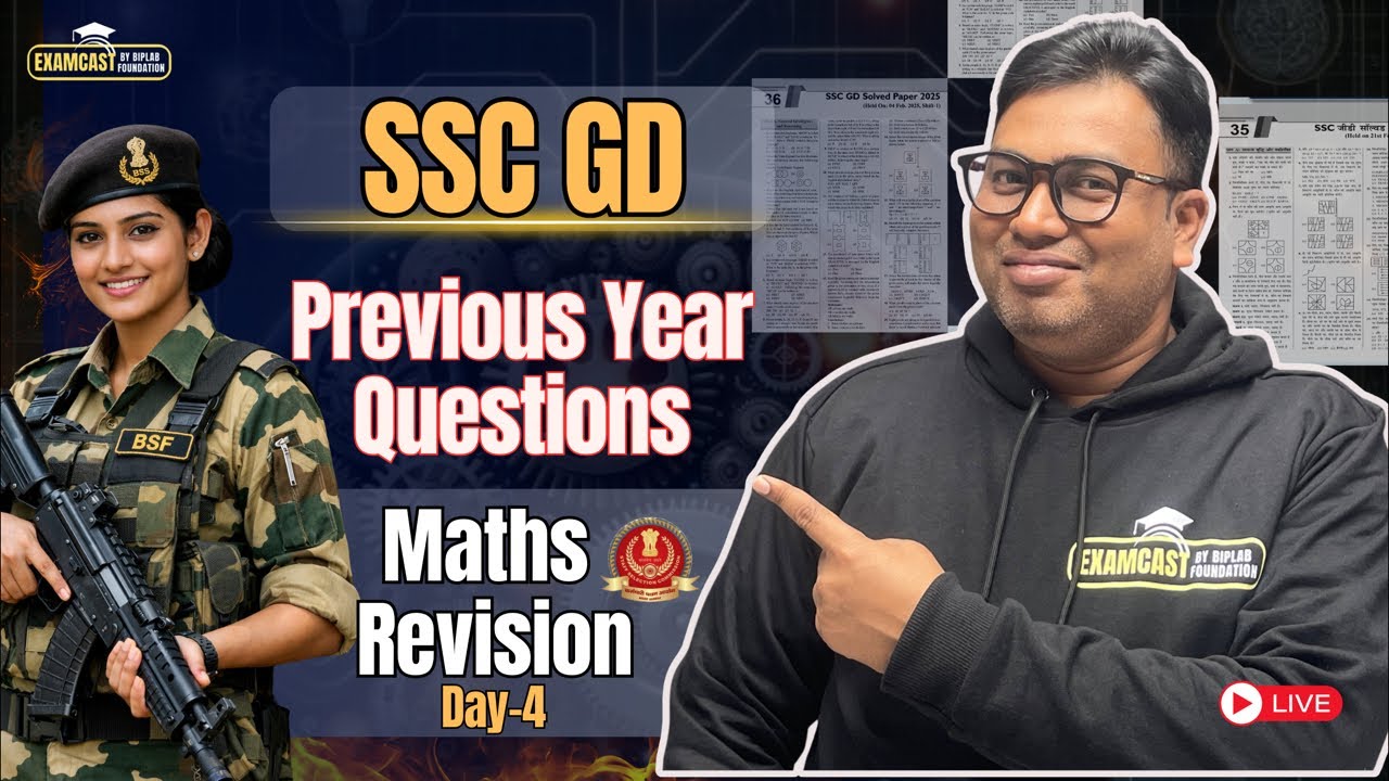 PYQ Math for SSC GD 2026 | Day -4 |