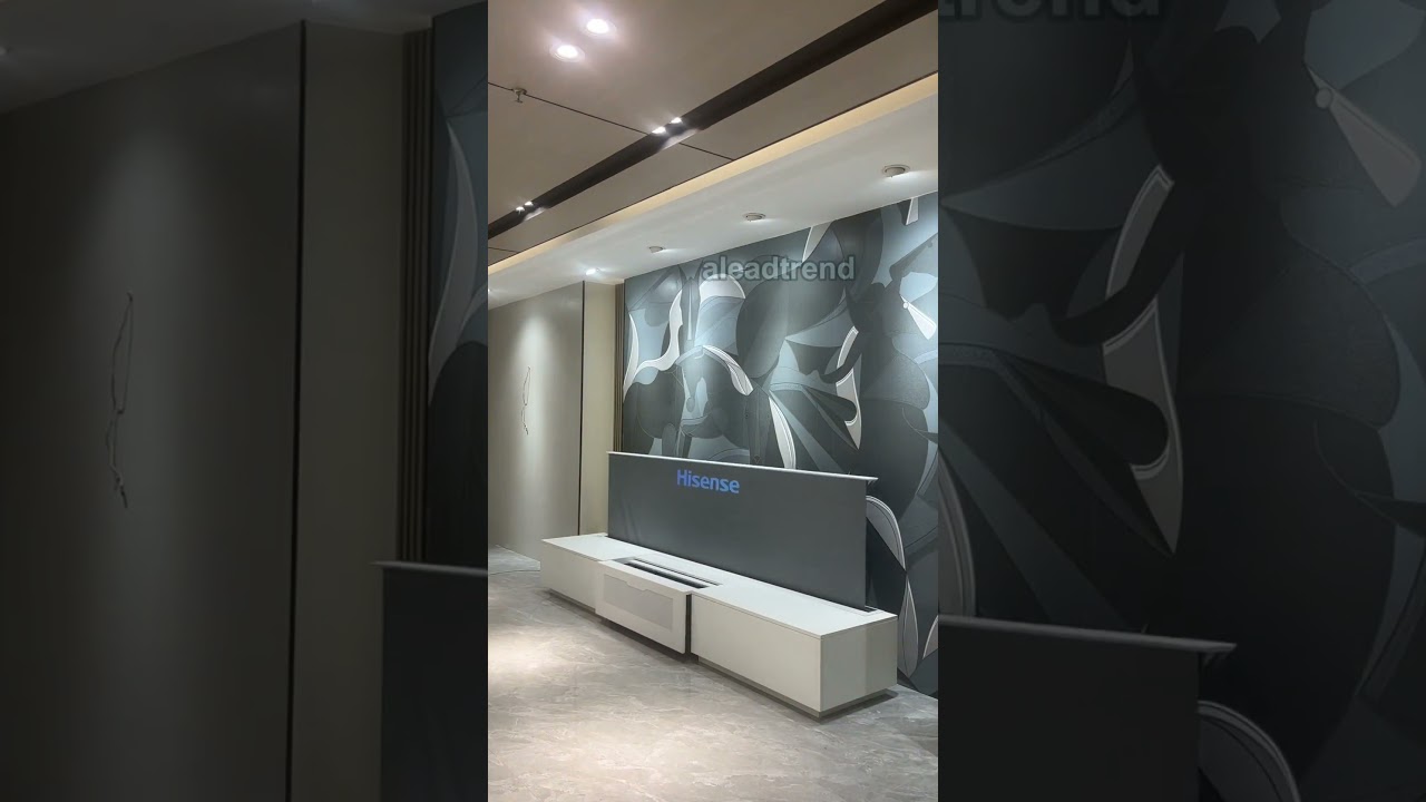 Laser TV cabinet#smarthome #homedecor #tvwall #naturalstone #cabinet #buildingmaterials