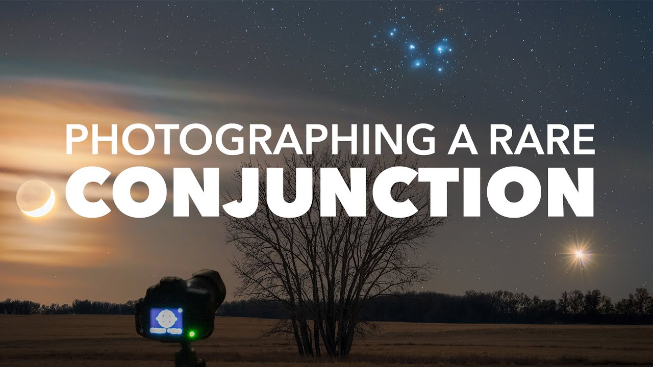 Astrophotography with a Telephoto Lens | Photographing the Pleiades, Moon, and Venus Conjunction