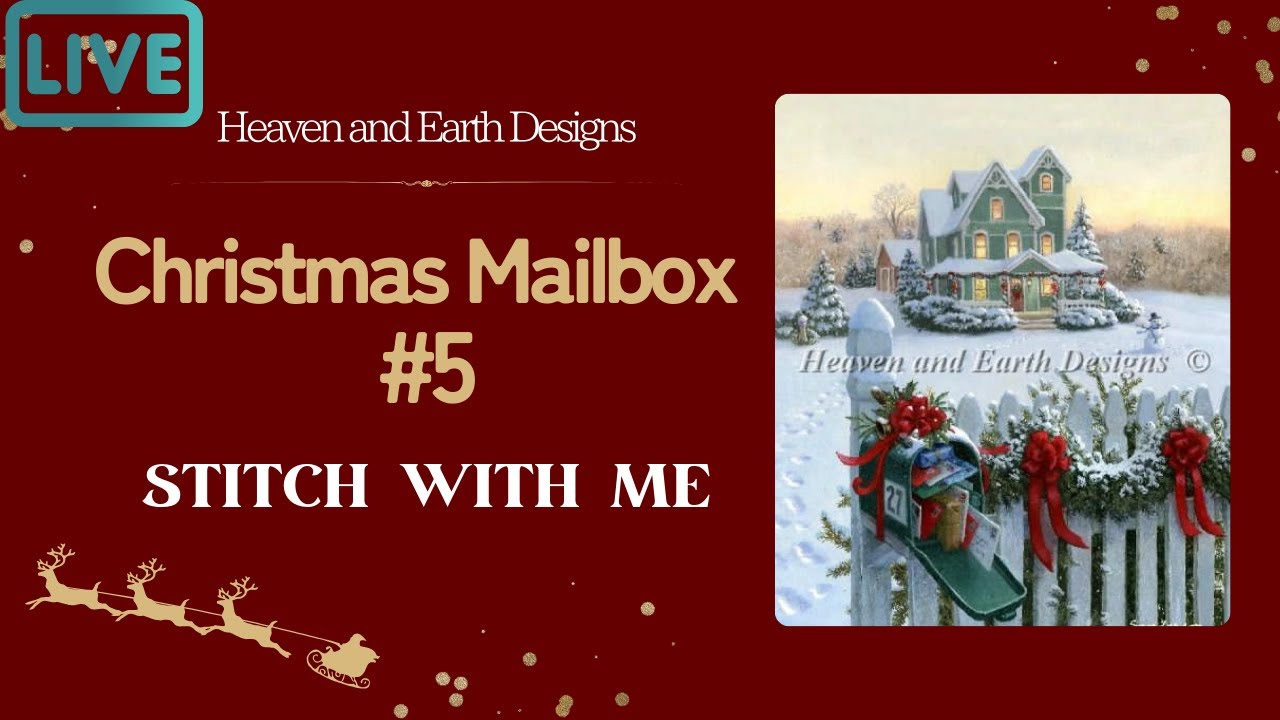 Christmas Mailbox#5【HAED】Live #flosstube #stitchwithme