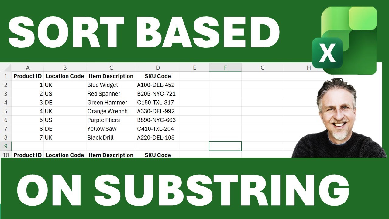 Excel: How to Sort Based on a Substring | Sort Based on Part of Text Value