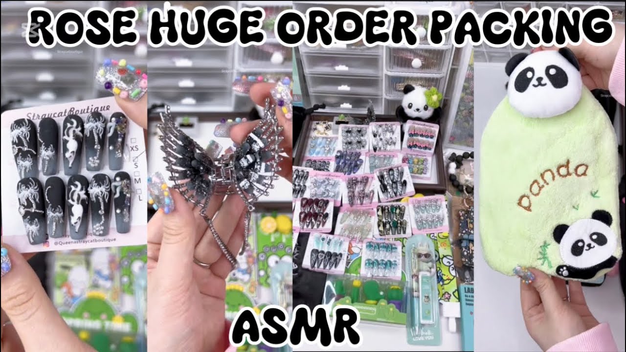 ROSE HUGE ORDER PACKING 😻💅🏻(ASMR)||SMALL BUSINESS 