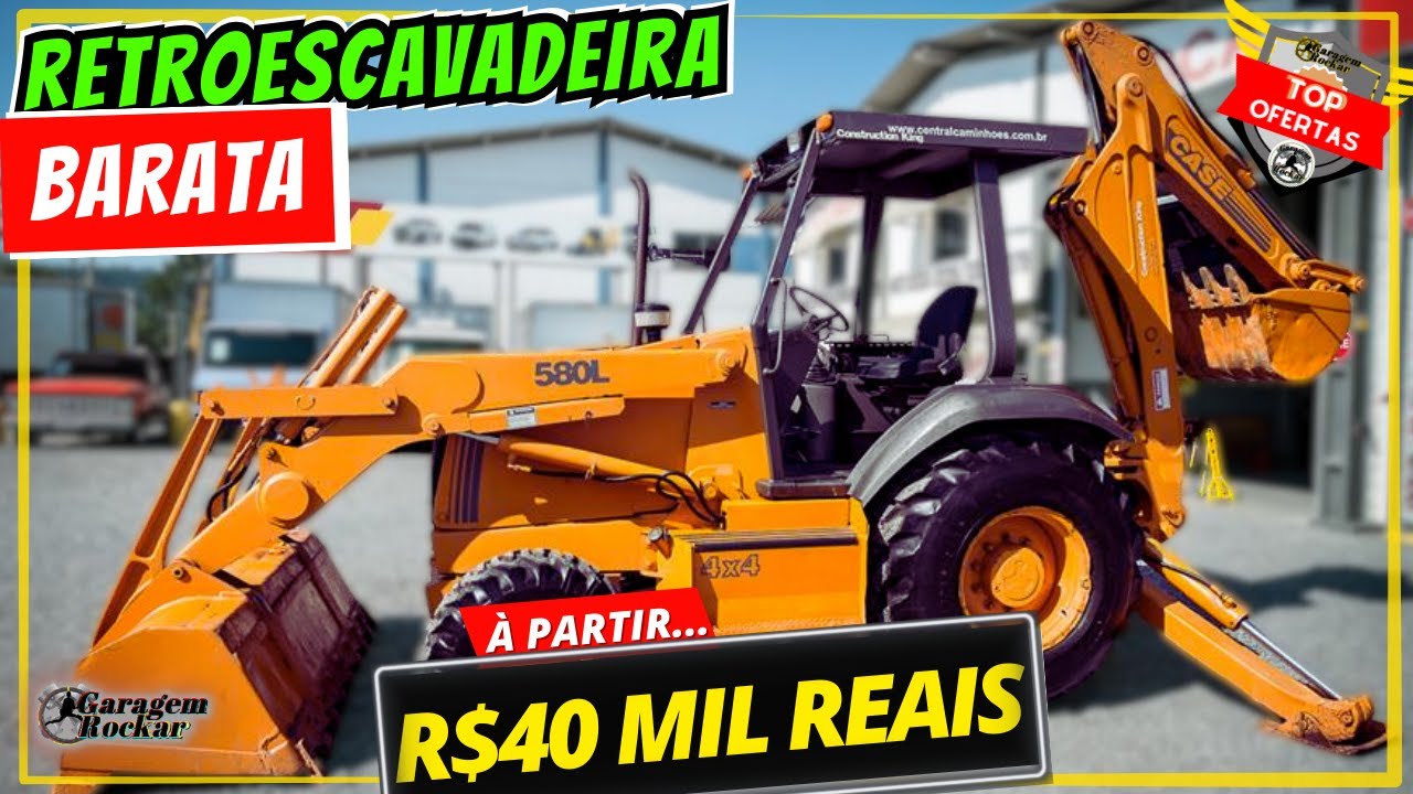 RETROESCAVADEIRA BARATA a VENDA Case Massey Fiatallis [À PARTIR DE 40 MIL] Top Ofertas Rockar