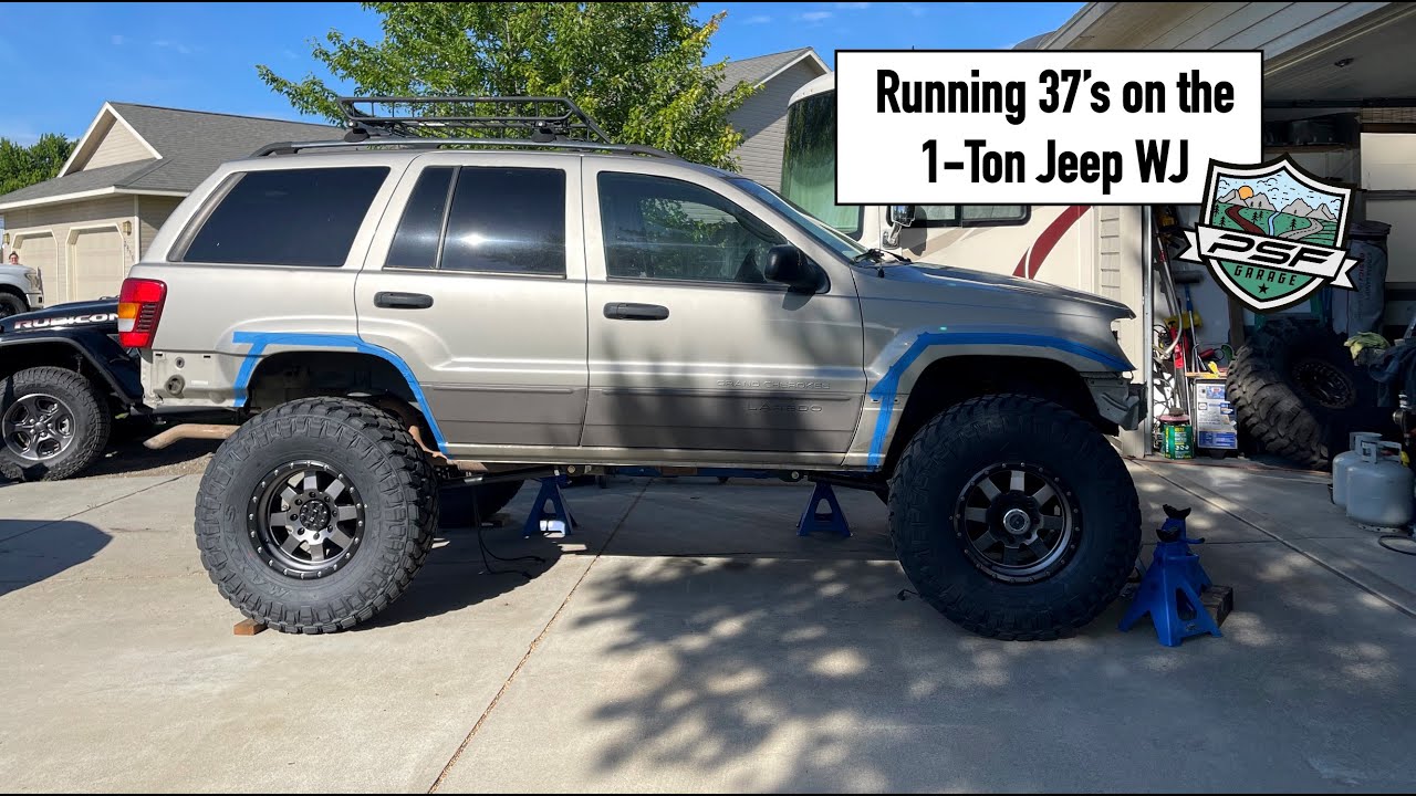 The Jeep Grand Cherokee WJ is on 37s and We Trim Out the Fenders!