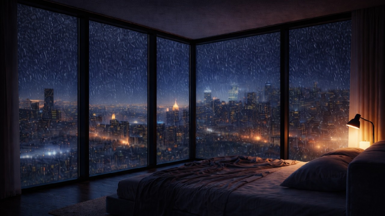 Rain on Window at Night 🌧 10 Hours for Deep Sleep (No Thunder)
