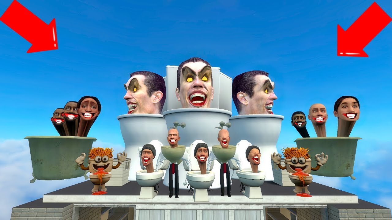 Spartan Kicking Boss Skibidi Toilet Scientist Into The ☁️ SKY CONSTRUCT! | Garry's Mod.