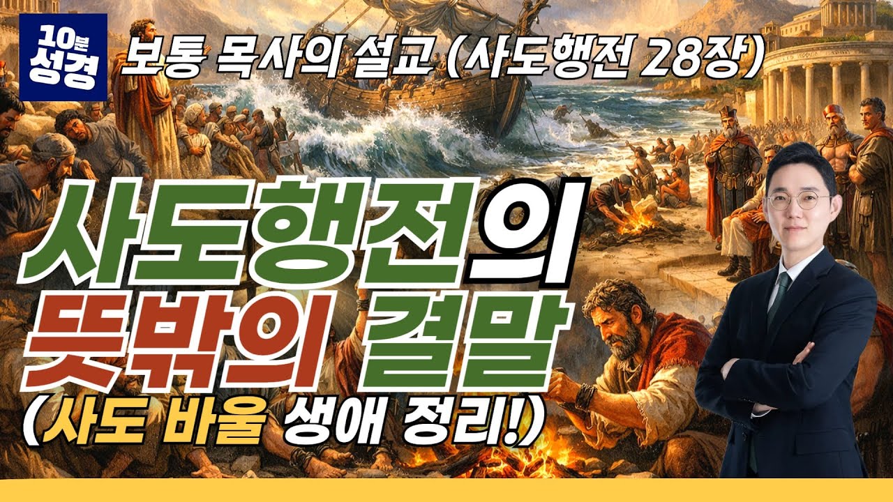 사도행전의 놀라운 결말ㅣ사도 바울 생애 요약ㅣ사도행전 28장