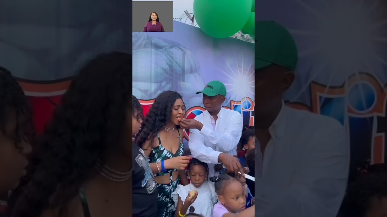 Regina Daniels's husband feeding her with their son's birthday cake at their  party so sweet