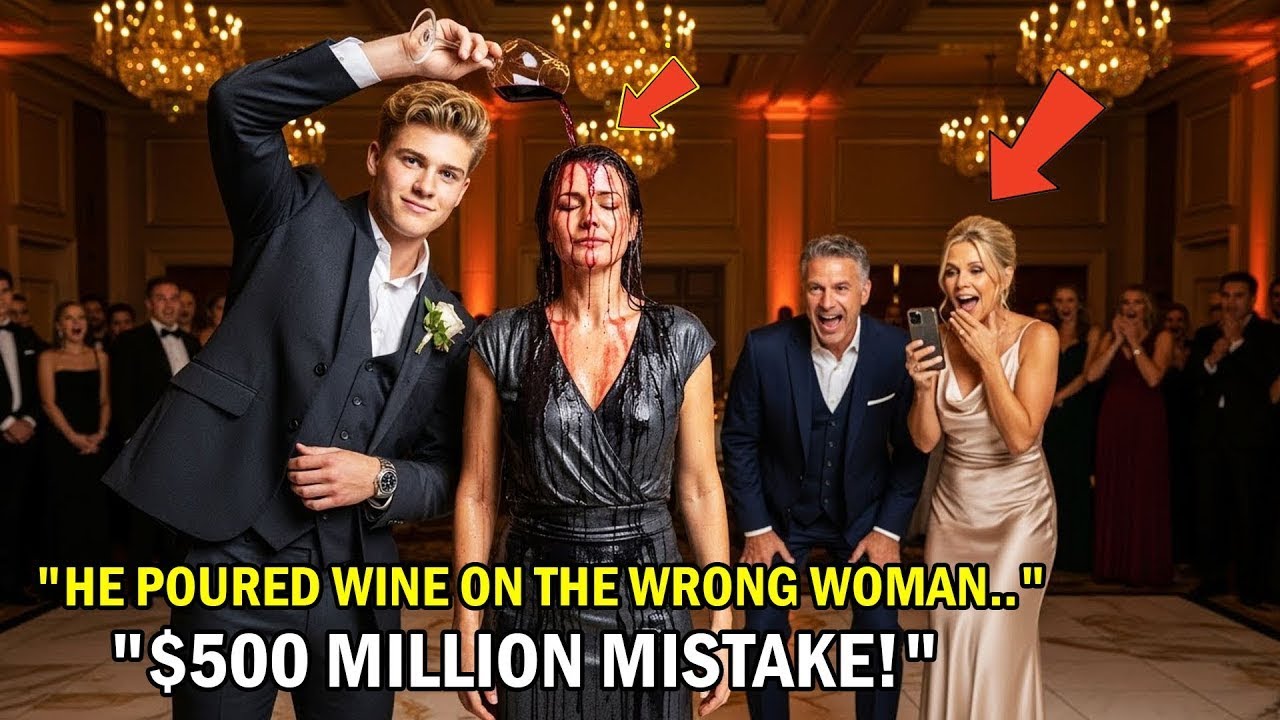 Rich Boy Poured Wine on a CEO Woman — His Parents Laughed… Until She Canceled Their $500M Deal