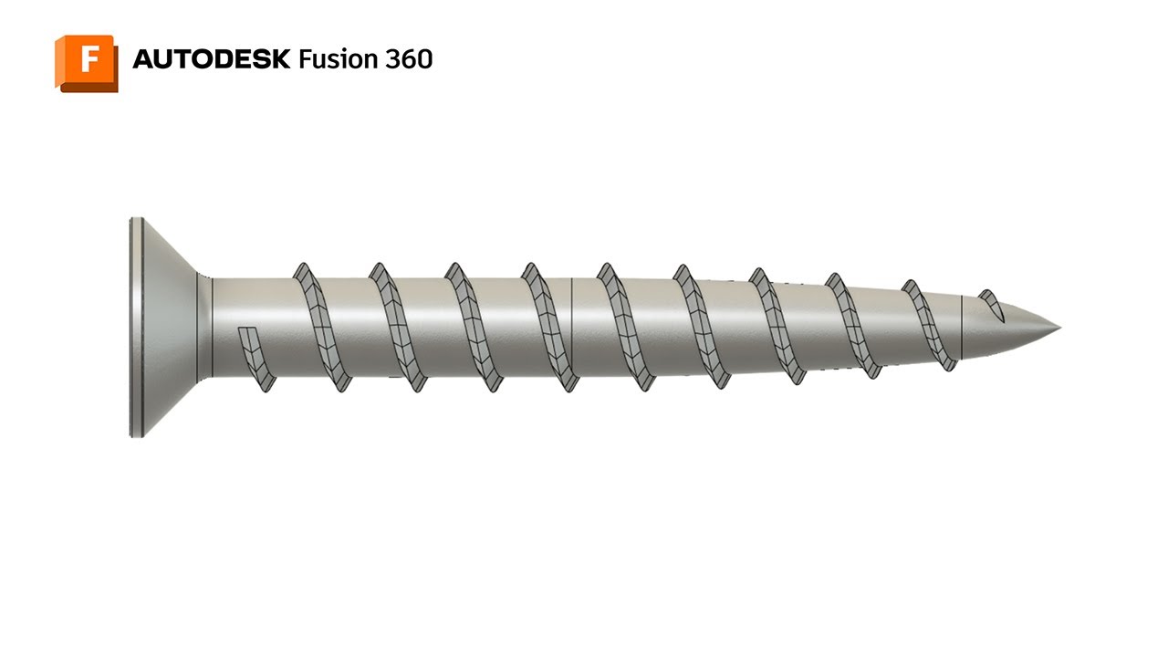 #63 自攻螺丝  曲面建模练习【Fusion360 教程】