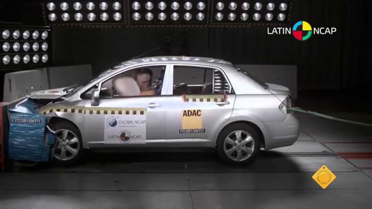 LATIN NCAP - Nissan Tiida Sedan + 2 AIRBAGS / 4 star safety rating