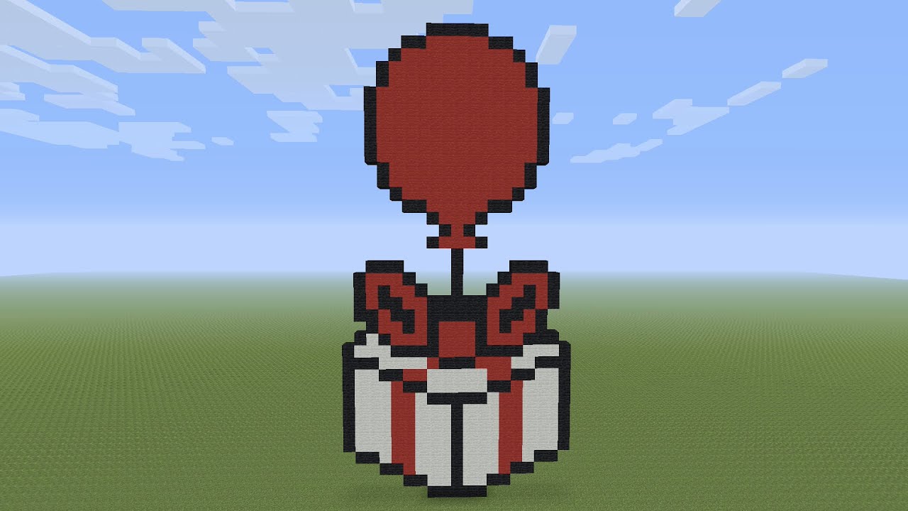 Minecraft Pixel Art - Animal Crossing Balloon Presents