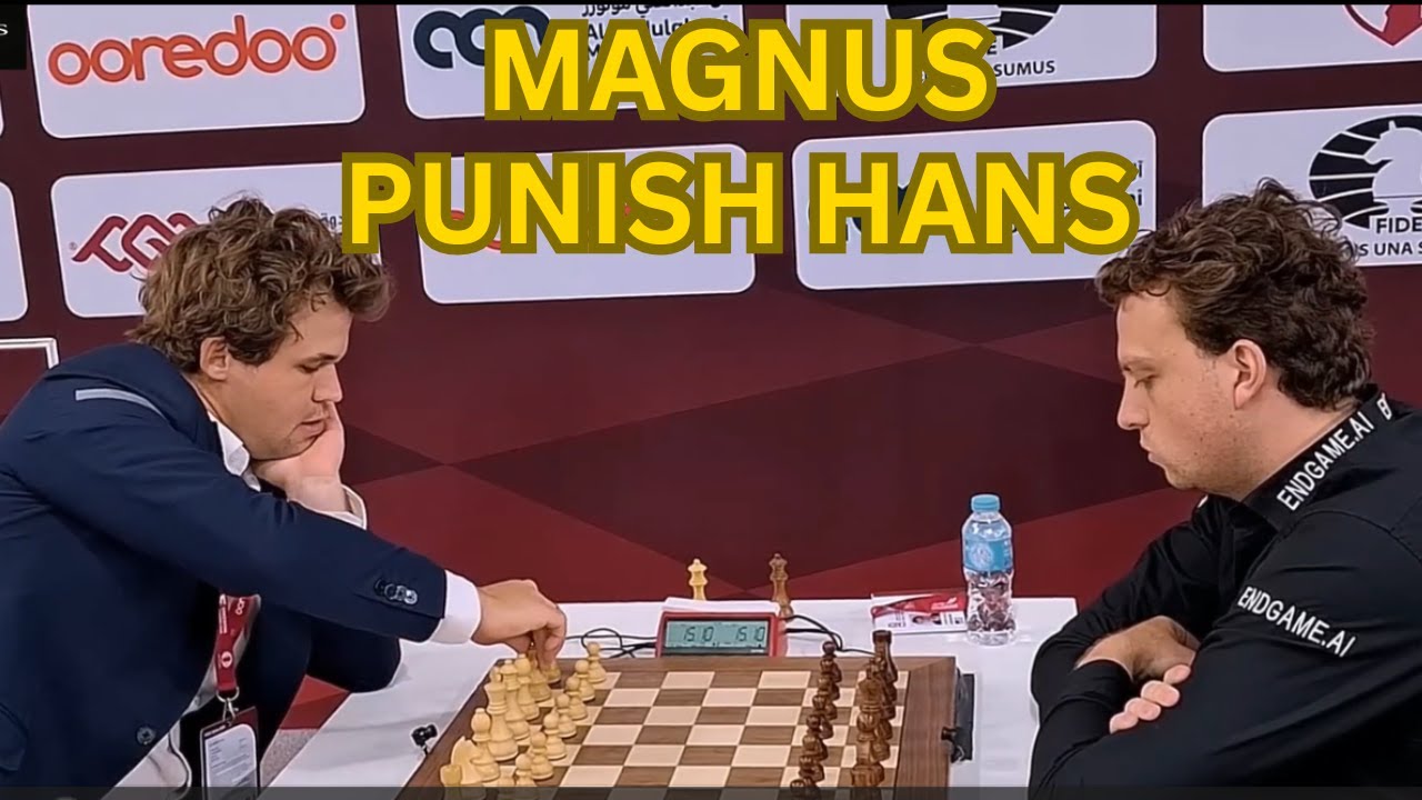 Magnus Carlsen vs Hans Niemann | World Rapid 2025 Round 11