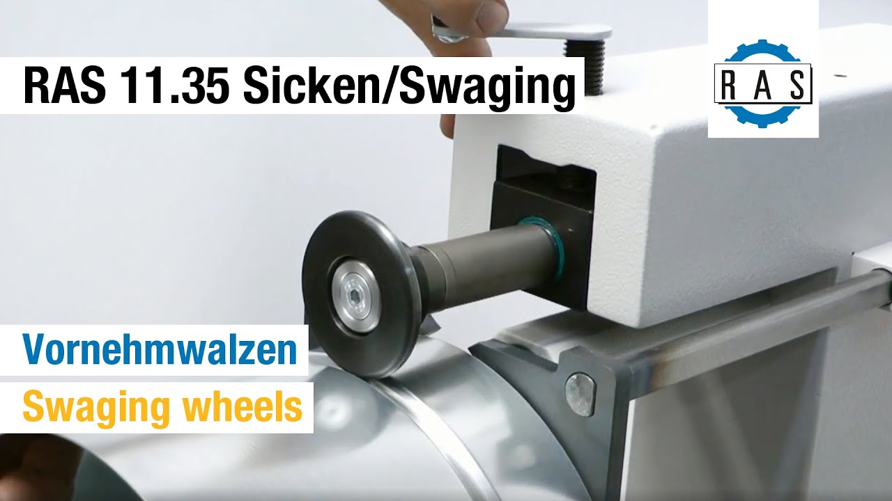 Sickenmaschine RAS 11.35: Vornehmwalzen | Swaging Machine RAS 11.35: Swaging wheels