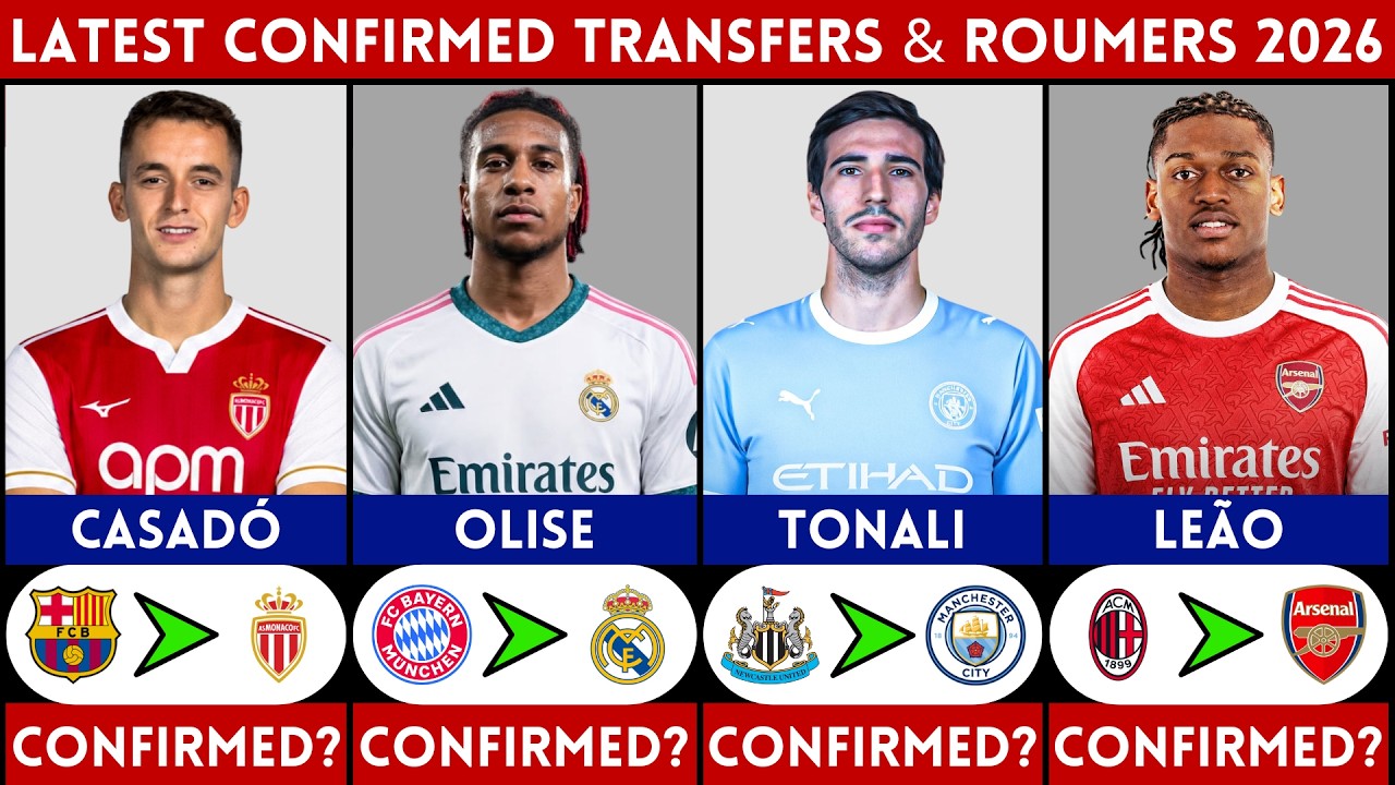 🚨 LATEST CONFIRMED TRANSFER NEWS AND RUMOURS - SUMMER 2026 | OLISE, TONALI, LEAO, CASADO..........