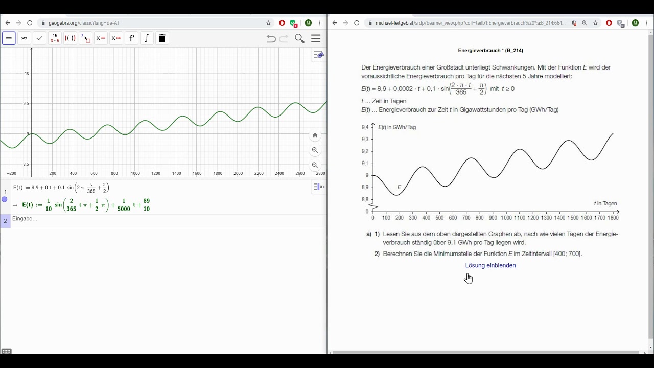 GeoGebra - Gleichungen lösen mit Schätzwert (Befehl 