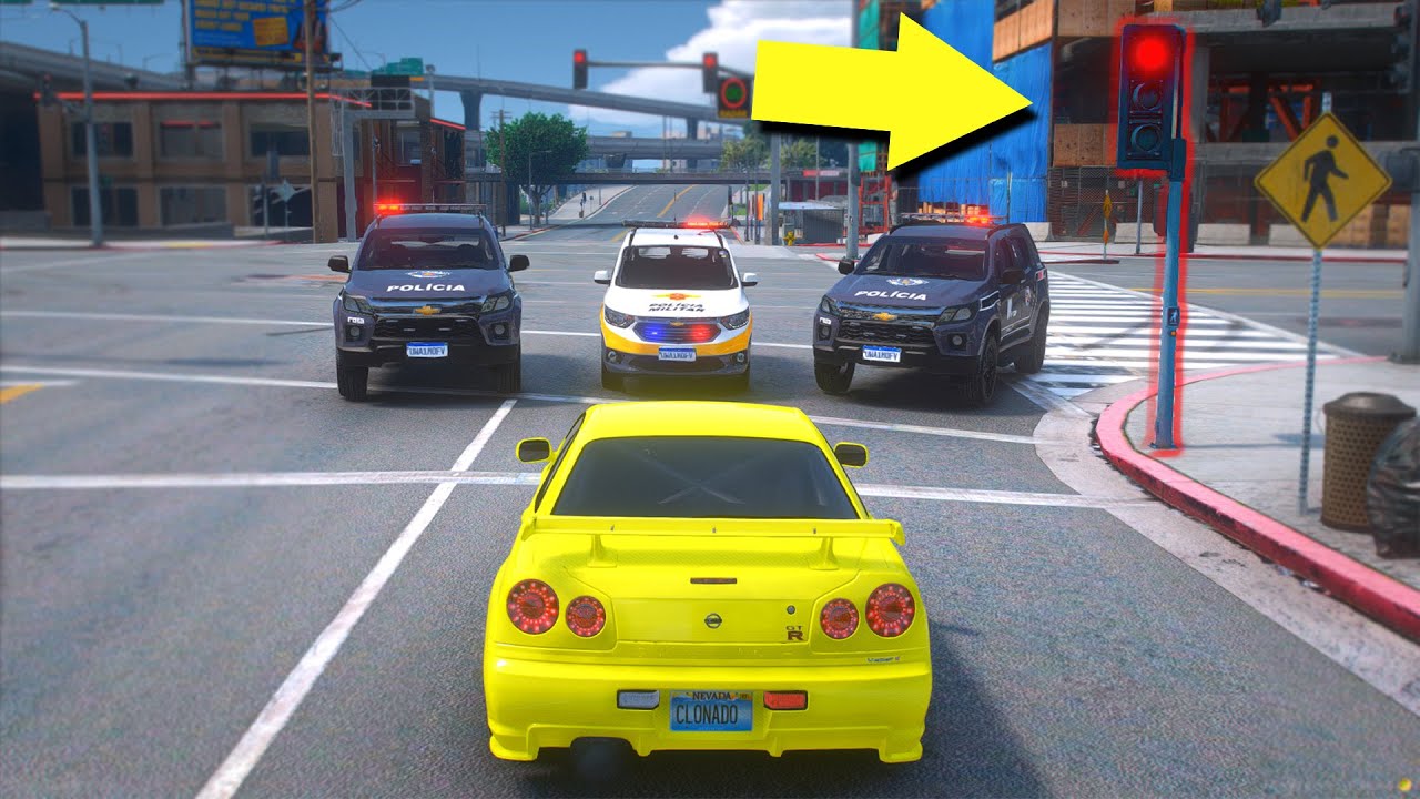 Dei FUGA RESPEITANDO as LEIS DE TRANSITO no GTA RP 😂