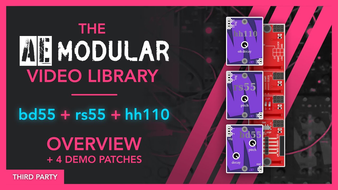 The AE Modular Video Library - bd55 + rs55 + hh110 &micro;Modules
