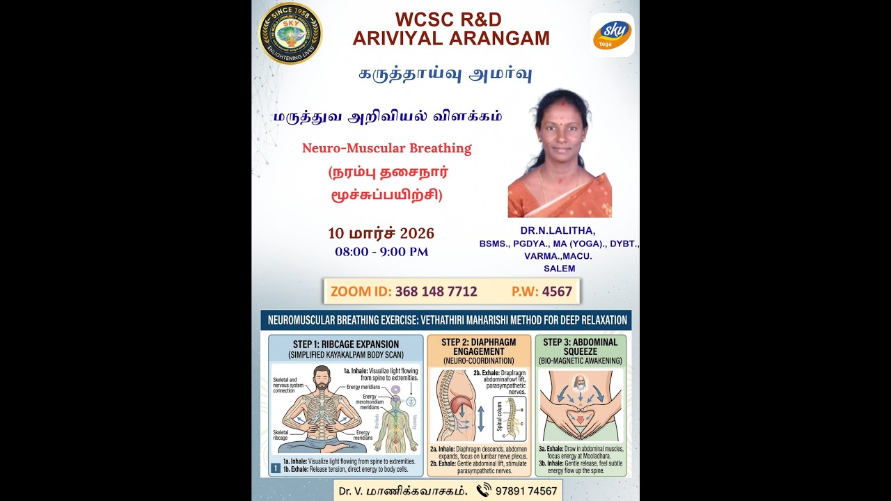 Dr N Lalitha Neuro Muscular Breathing நரம்பு தசைநார் மூச்சுப்பயிற்சி