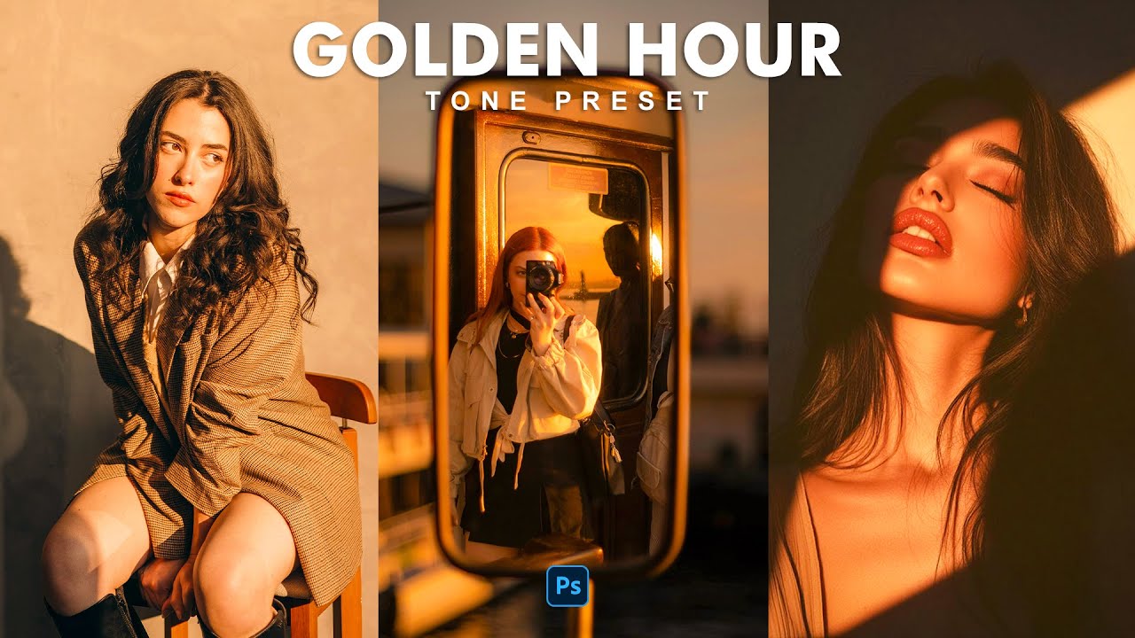 Golden Hour Tone Preset | Color Grading Tutorial | Free Preset | Photoshop & Lightroom Preset