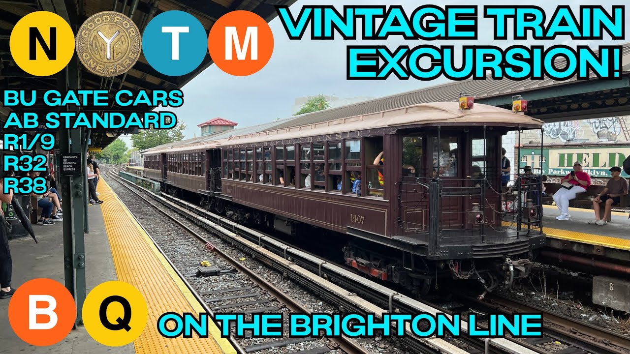 NYC Subway: Parade of Trains 2023 FULL EVENT | Vintage trains on the Brighton Line (B/Q)! (9/10/23)
