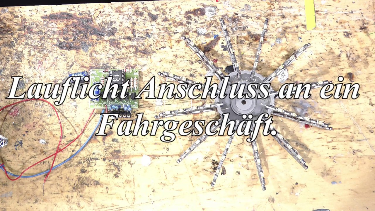 Modellbau Kirmes Modell verkabeln mit Lauflicht