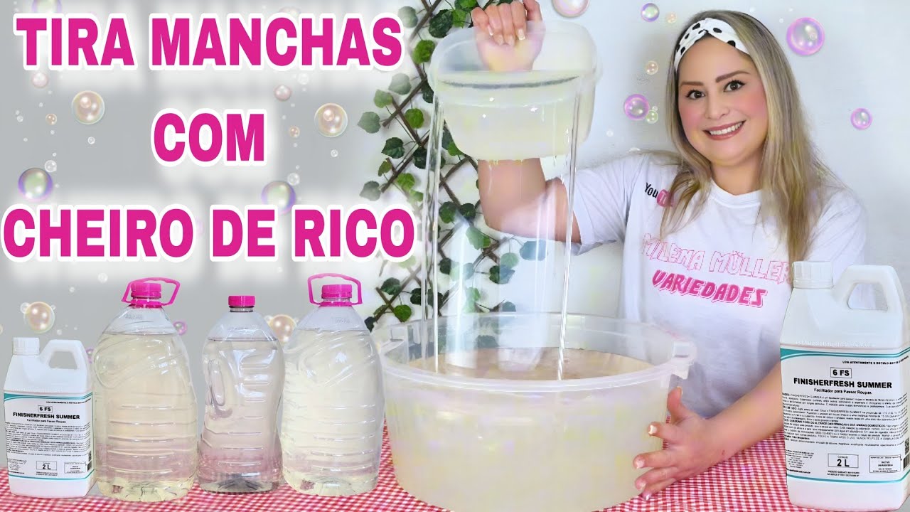 SABÃO LÍQUIDO CASEIRO TIRA MANCHAS COM CHEIRO DE GENTE RICA 🌸