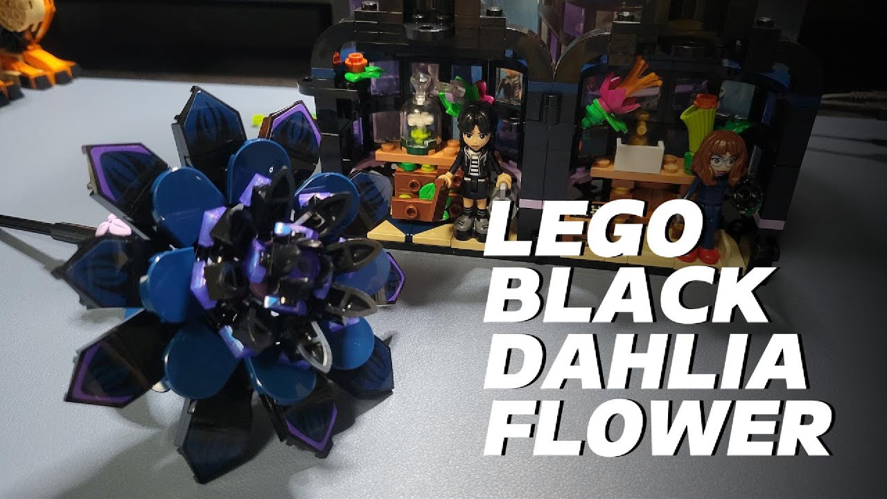 A Dark Lego Botanical Set?! Lego Wednesday Black Dahlia Flower 76784 🖤 Speed Build & Review #lego