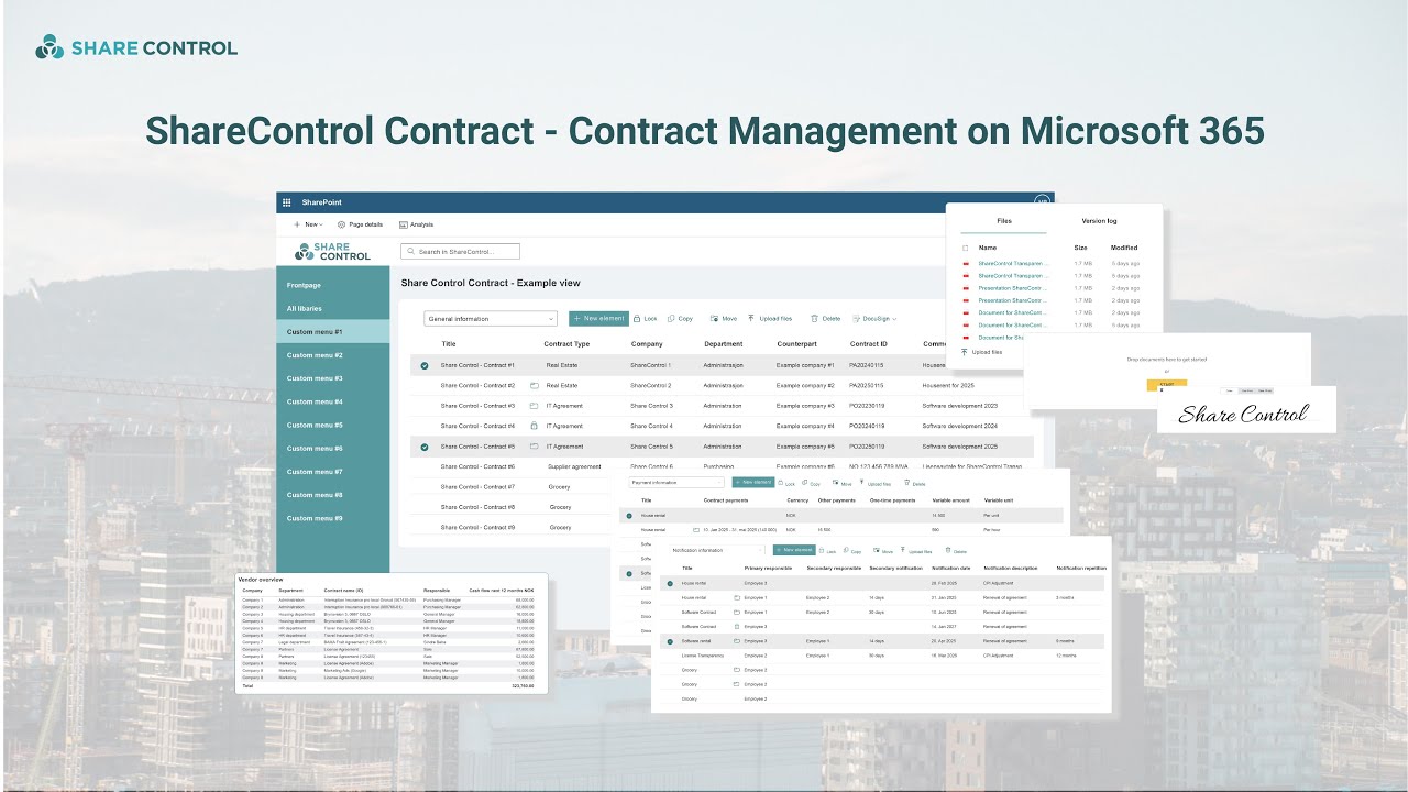 ShareControl Contract (english) | Contract Management on SharePoint - Microsoft 365